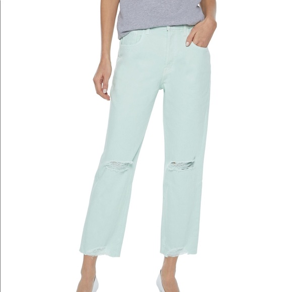 NWT J Brand Cropped High-Rise Straight Leg Jeans - Picture 1 of 2